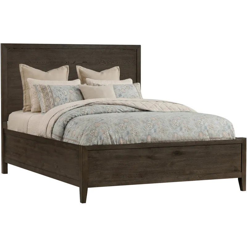 Norwich Queen Panel Bed Dark Rustic Oak