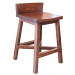 Pueblo 24" Stool with Wooden Seat & Base