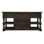 Stone Black 70" TV Stand