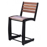 Parota 30" Iron Barstool w/Wooden Seat & Back