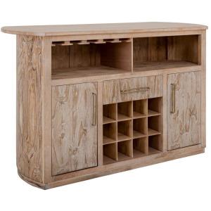 Balam 1-Drawer, 2-Door Bar with Wine Grid