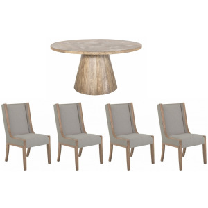 White Balam 5 PC Dining Set
