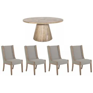 White Balam 5 PC Dining Set