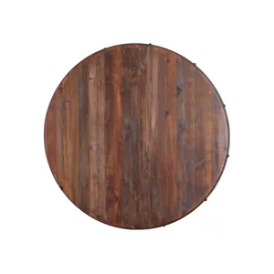 Antique Multicolor Antique Bistro Table Barrel Design