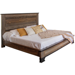 Antique Gray Queen Bed