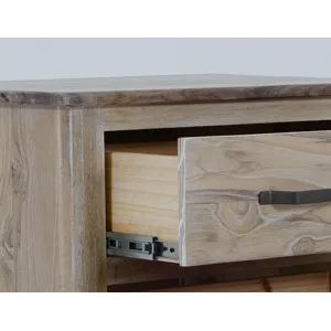 White Teak Nightstand