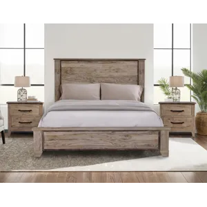 White Teak Nightstand