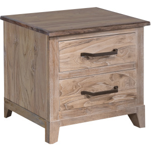 White Teak Nightstand