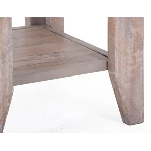 White Teak End Table