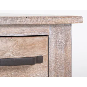 White Teak End Table