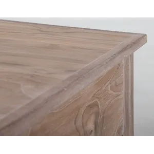 White Teak End Table