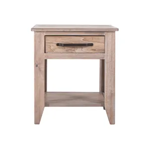 White Teak End Table