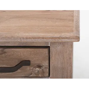 White Teak End Table