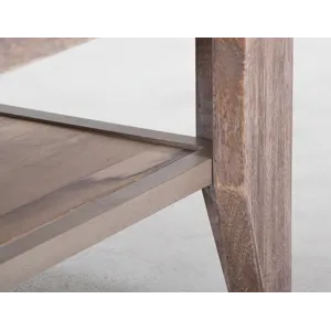 White Teak End Table