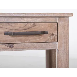 White Teak End Table