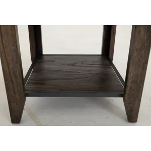 Dark Teak Chairside Table