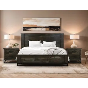 Dark Teak King Headboard
