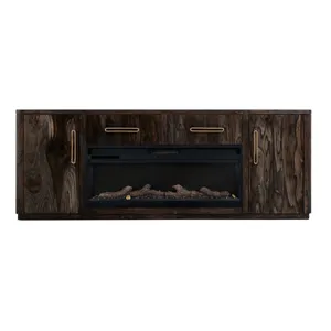 Black Balam TV Stand for Fire Place