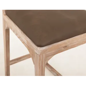 White Balam Upholstered Barstool