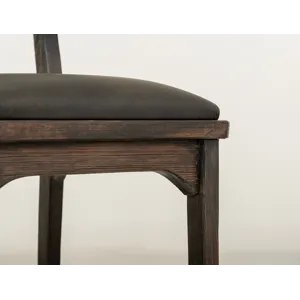 Black Balam Upholstered Barstool