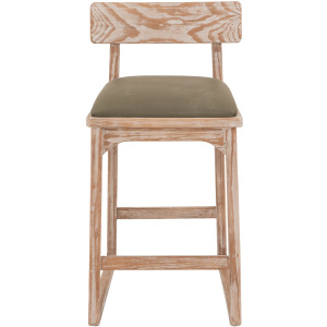 White Balam Upholstered Barstool