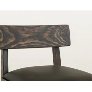 Black Balam Upholstered Barstool