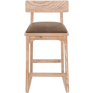 White Balam Upholstered Barstool