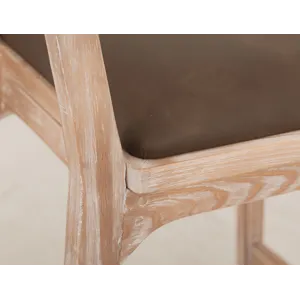 White Balam Upholstered Barstool
