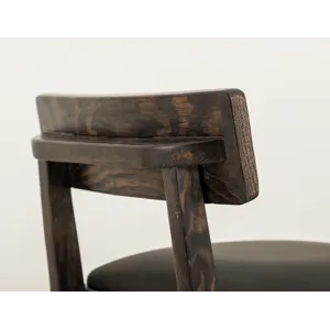 Black Balam Upholstered Barstool