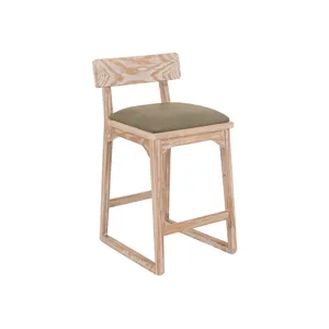 White Balam Upholstered Barstool