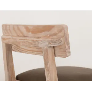 White Balam Upholstered Barstool