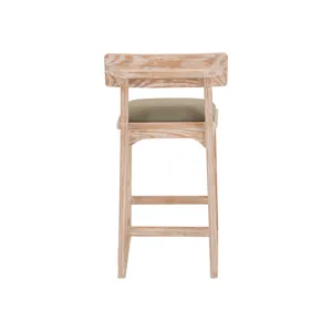 White Balam Upholstered Barstool