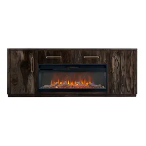 Black Balam TV Stand for Fire Place