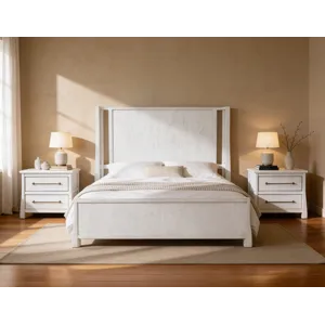 White Roots King Headboard