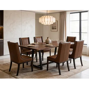 Walnut Upholstered Chair