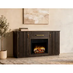 Dark Mezquite TV Stand for Fire Place