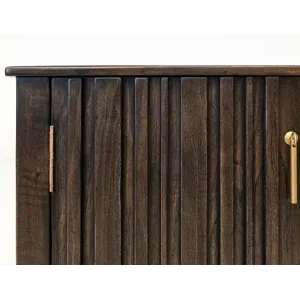 Dark Mezquite TV Stand for Fire Place
