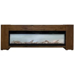 Natural Teca Console for Fire Place
