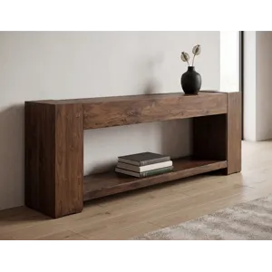 Natural Teca Console for Fire Place
