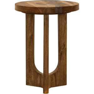 Silver Chairside Table