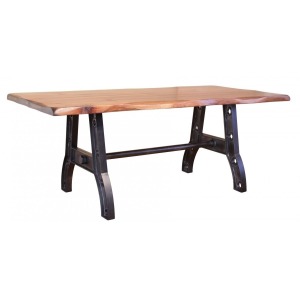 Parota Dining Table with Iron Base