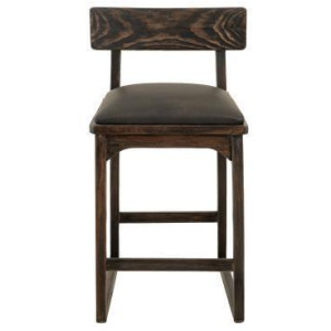 BARRETT ESPRESSO BLK UPHOLSTERED STOOL