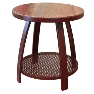 End Table w/1 Iron Shelf