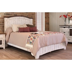 Pueblo White Queen Platform Bed