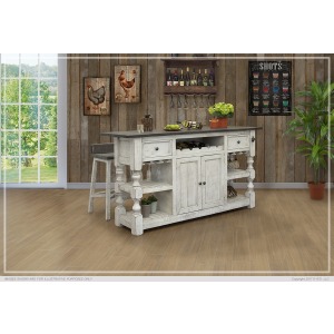 Stone Bar & 2 Stools