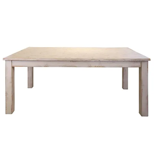 Wooden Table top & base - White finish - KD System