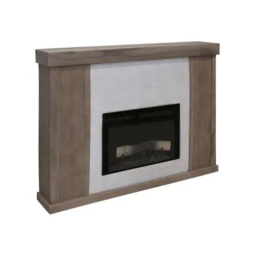 Natural Parota Electric Fireplace