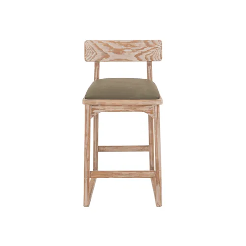 White Balam Upholstered Barstool