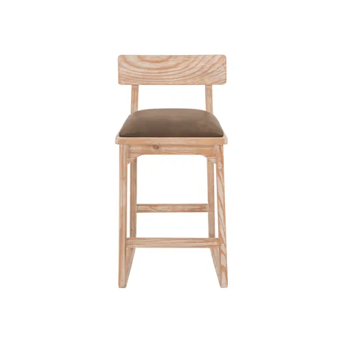 White Balam Upholstered Barstool
