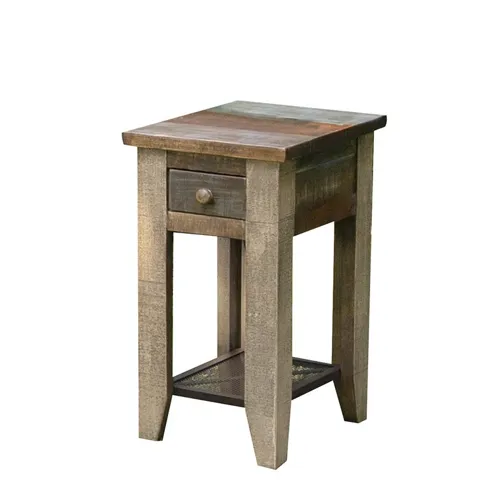 Antique Multicolor Chairside Table